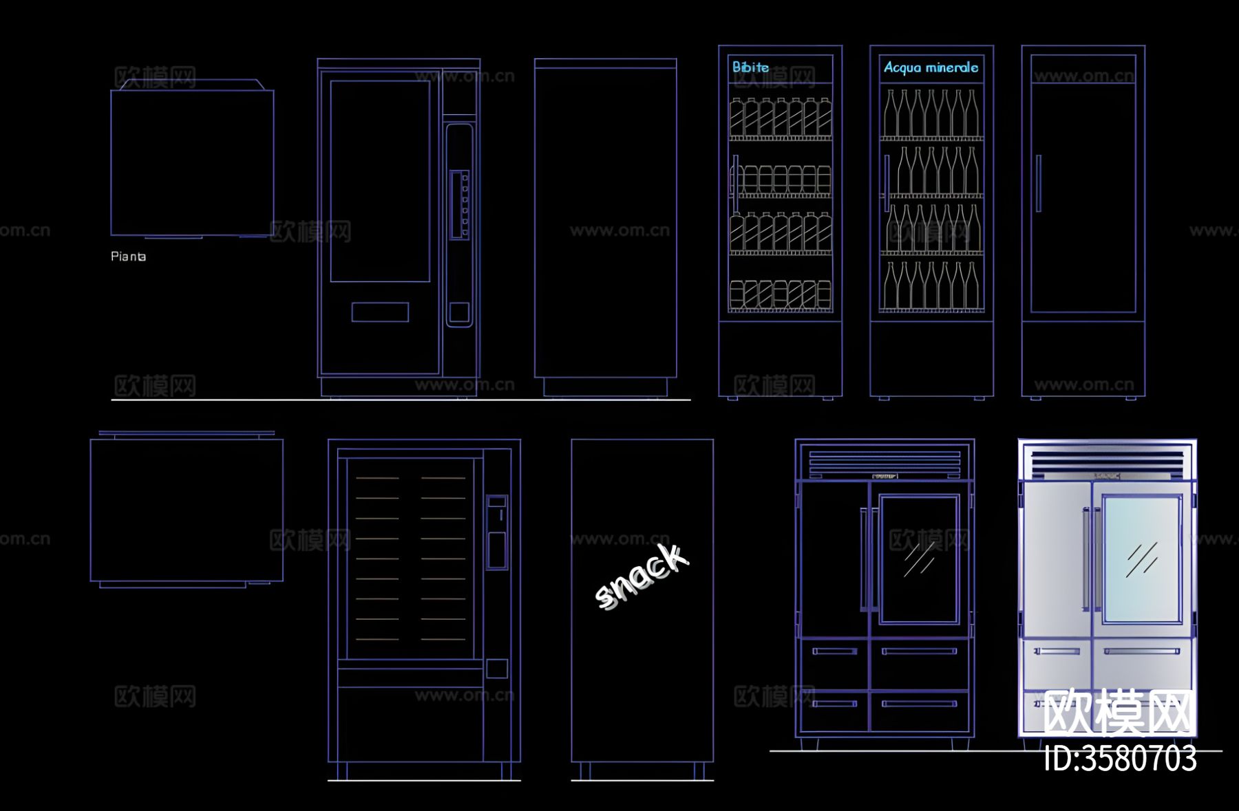 自动收货机CAD图库下载