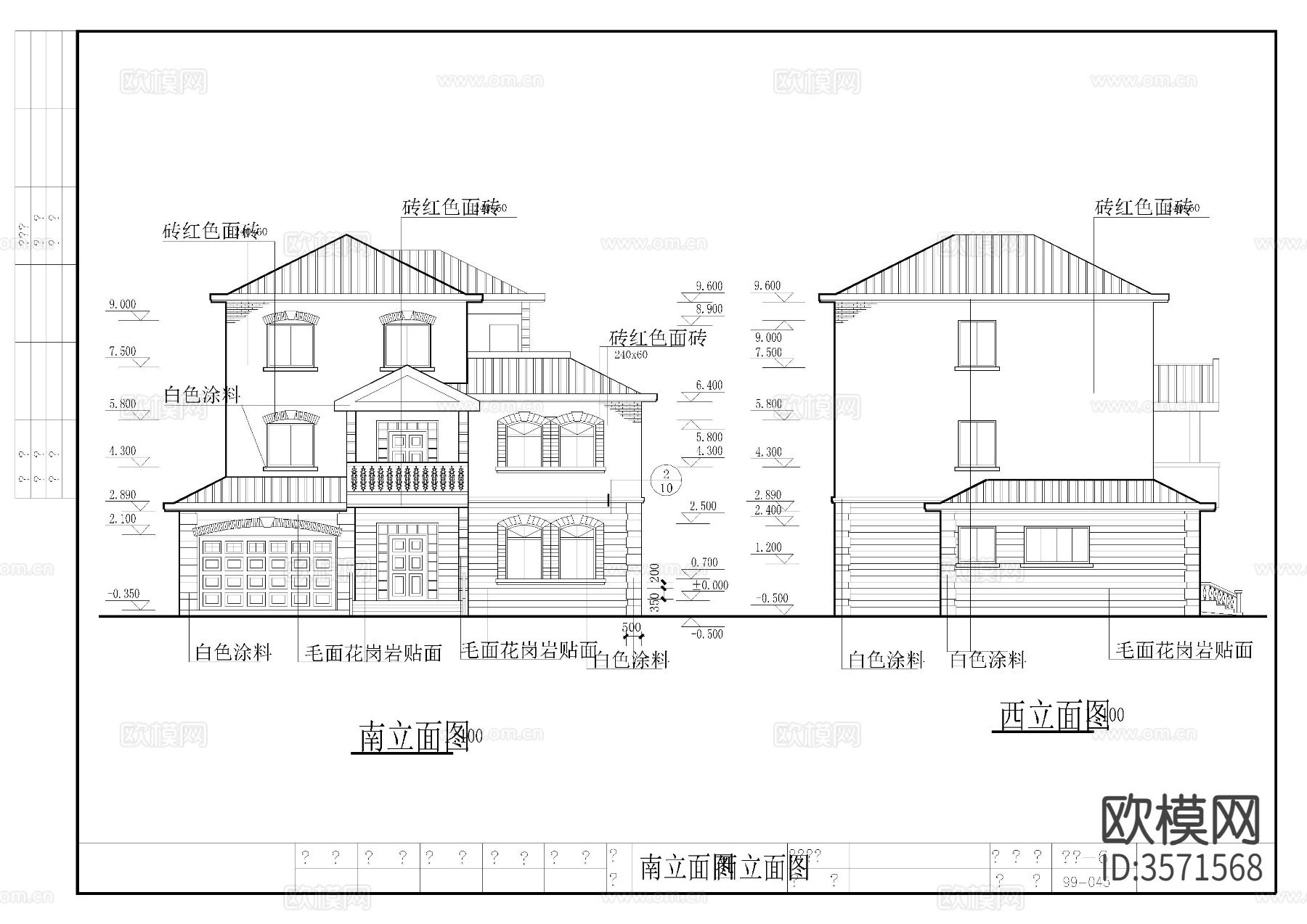 三层别cad平面图下载（渲染图8）