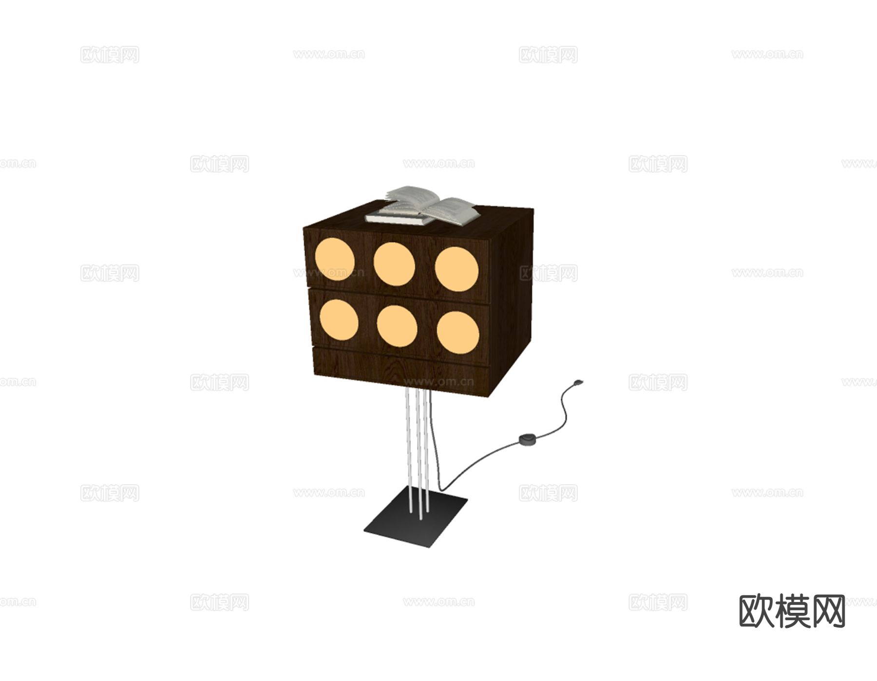 侘寂落地灯su模型下载（渲染图1）