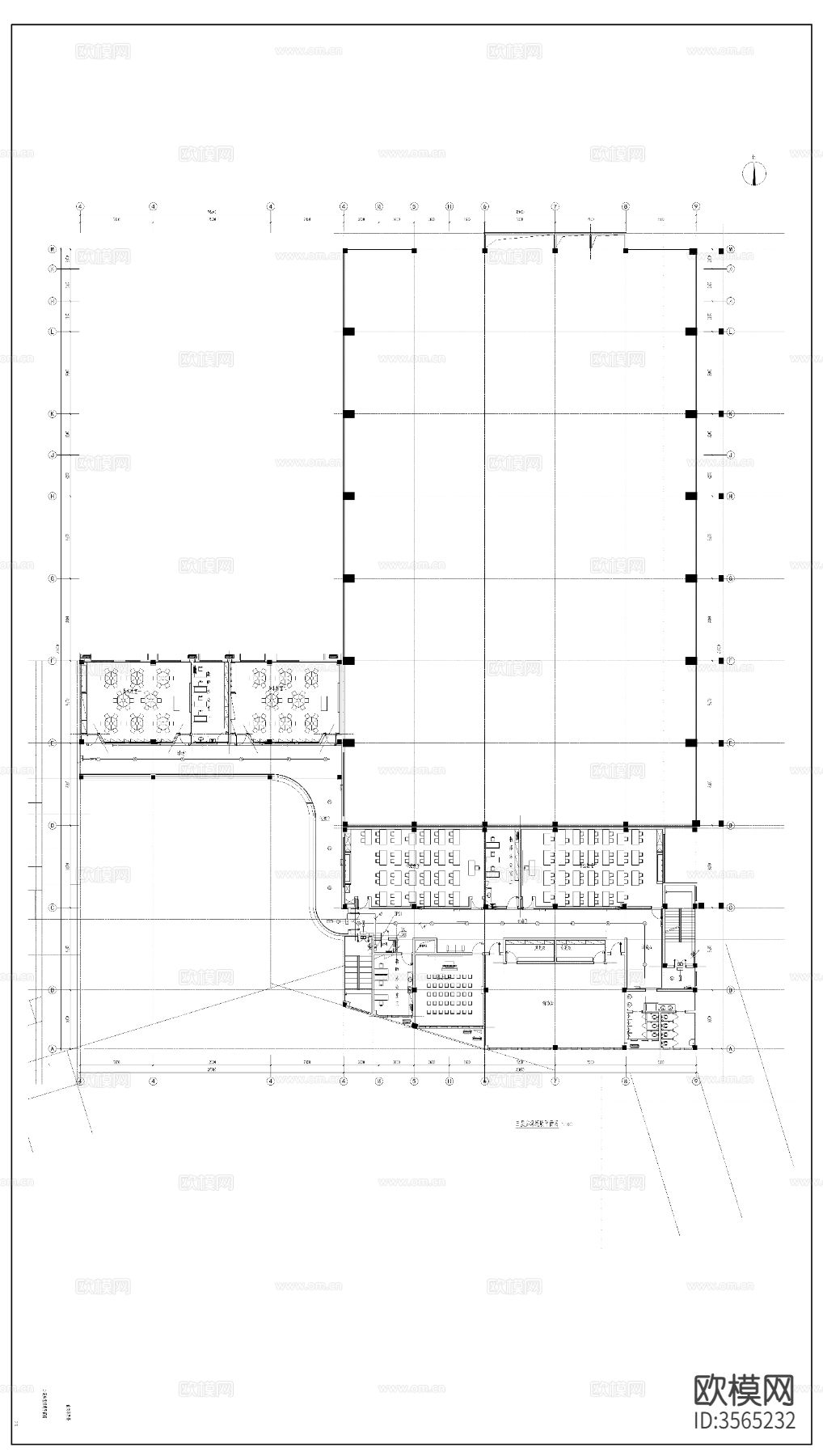 某小学新建工程装修 电气cad平面图下载（渲染图7）