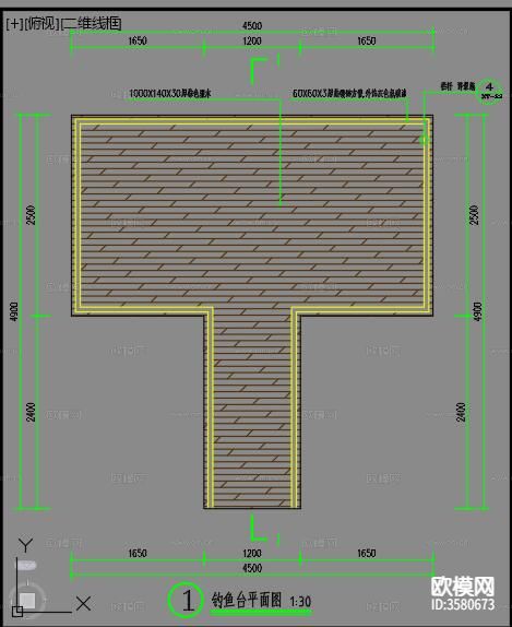 钓鱼台CAD平面图下载（渲染图5）