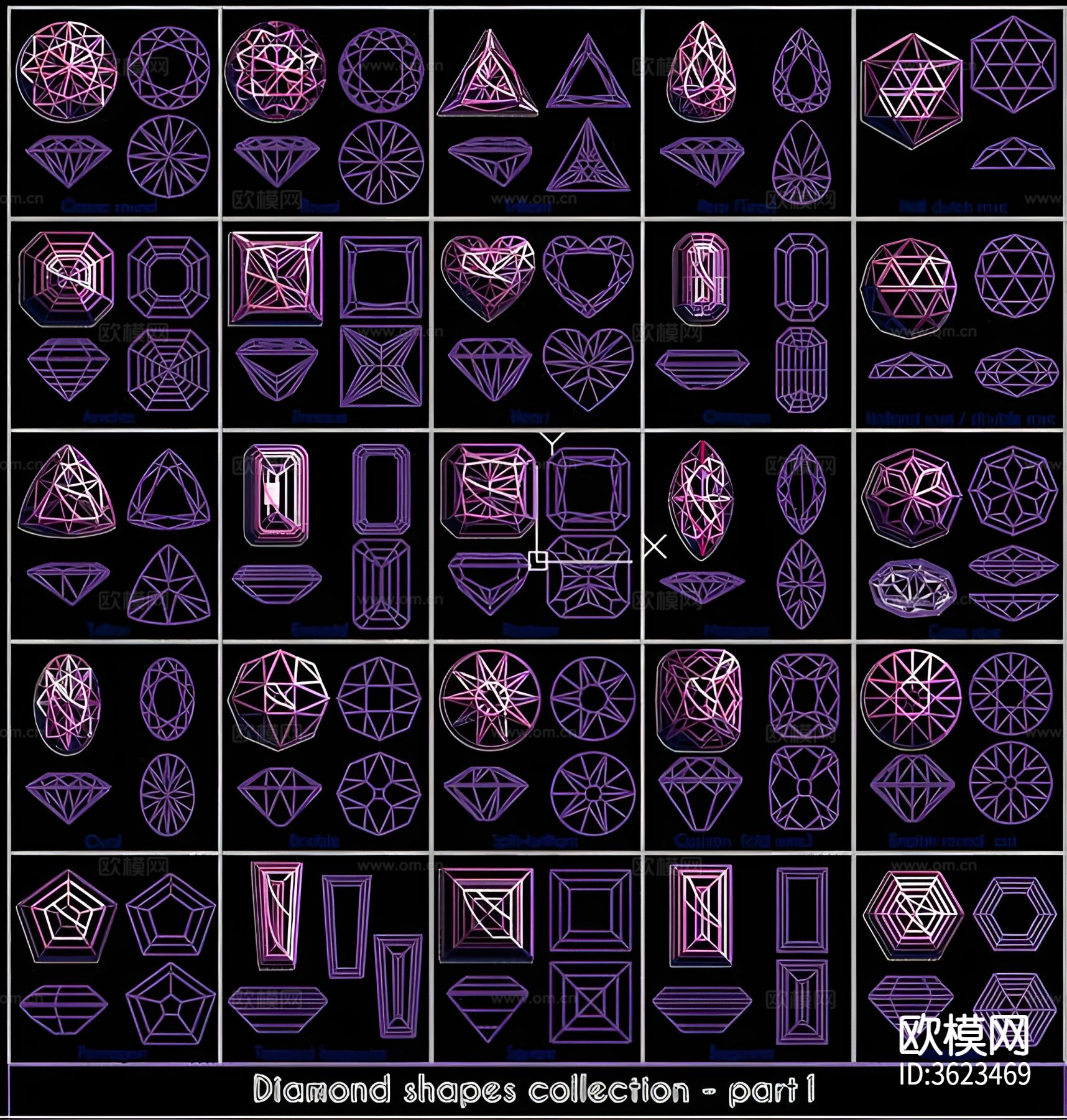 钻石CAD图库下载