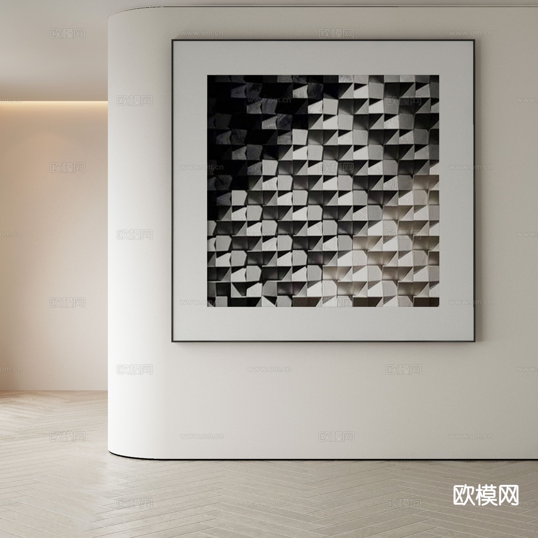 艺术画 肌理画 装饰画3d模型