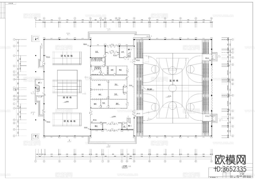 職工訓(xùn)練中心cad建筑圖下載(渲染圖1)