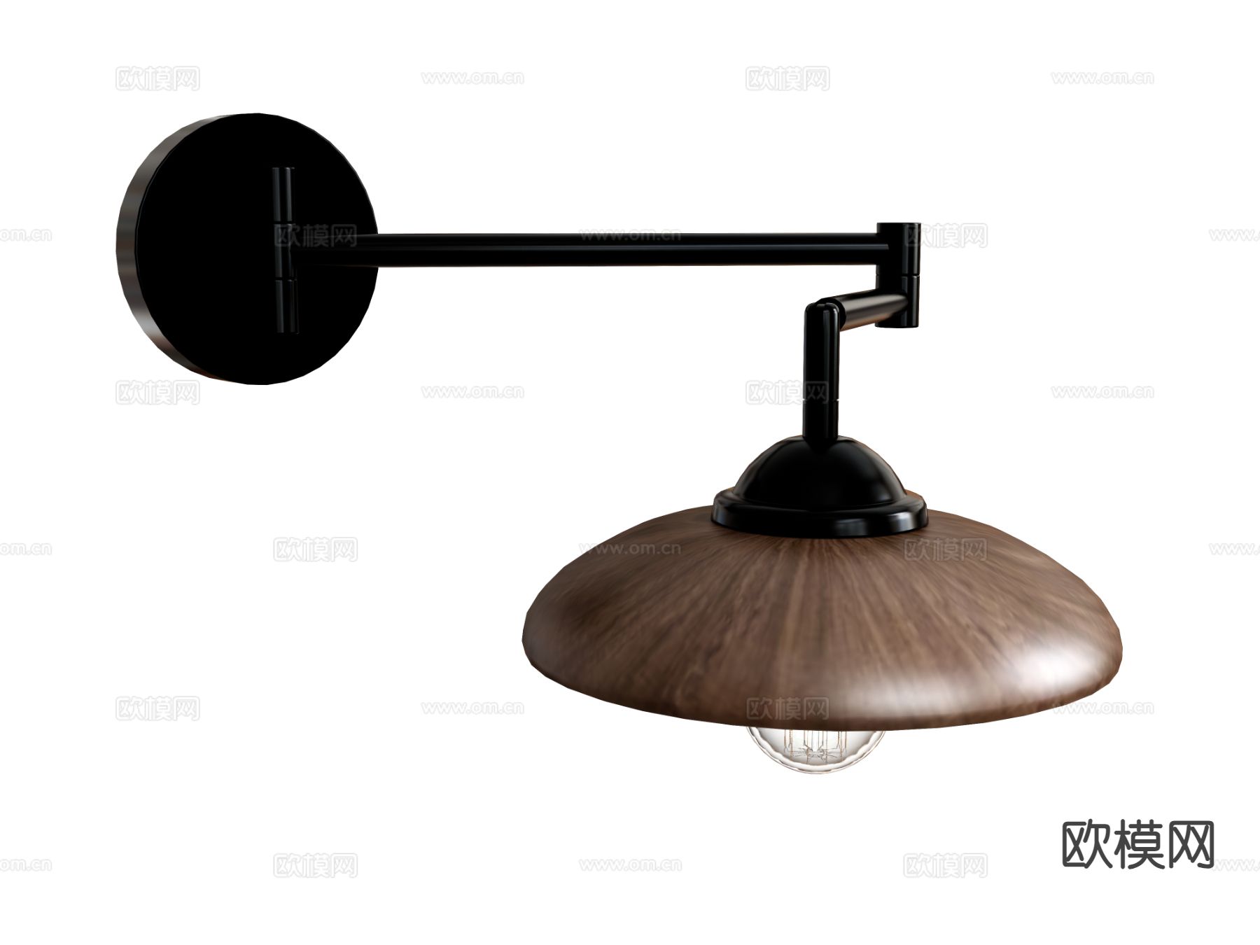 工业风壁灯su模型下载（渲染图2）