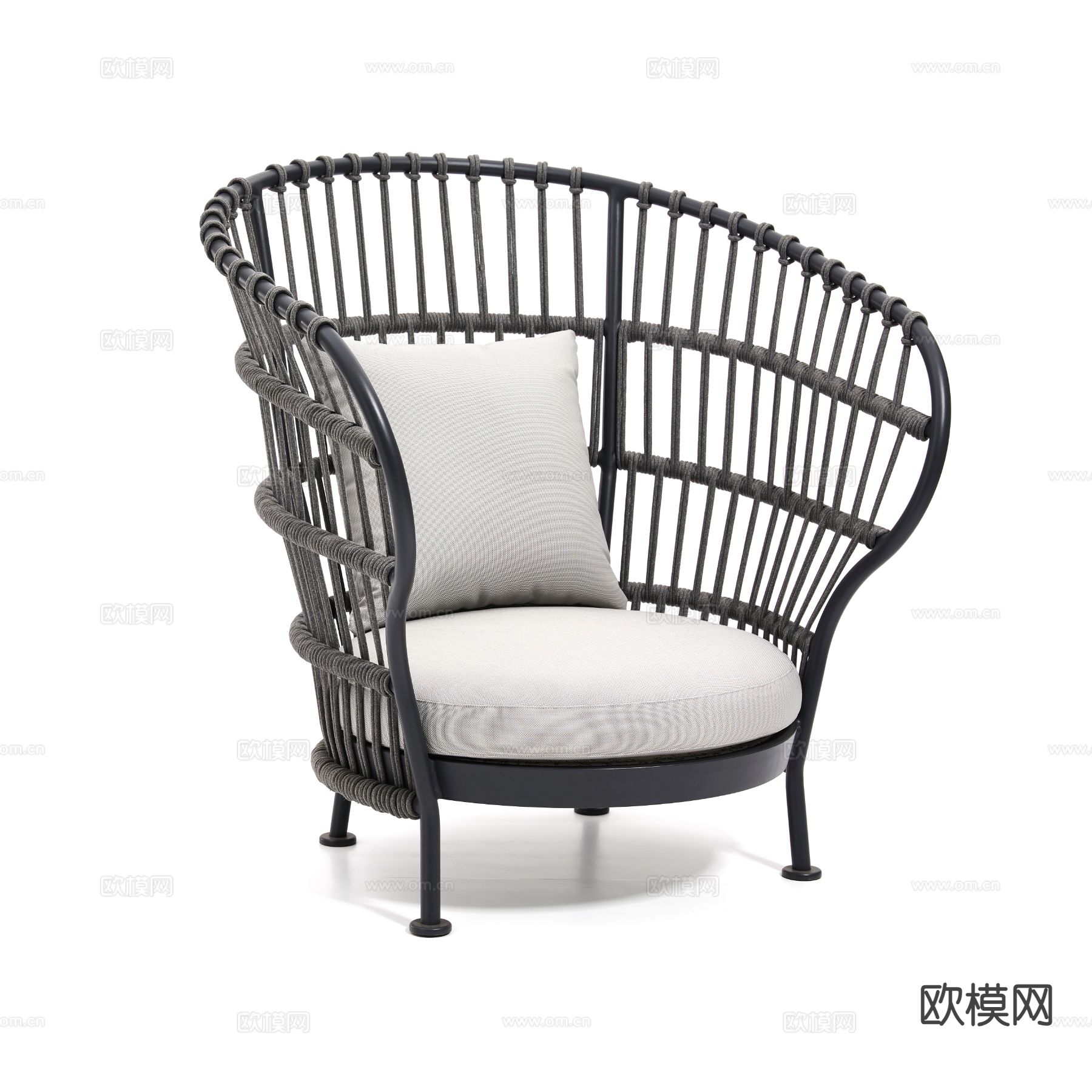 现代户外椅 高背椅 庭院椅3d模型下载