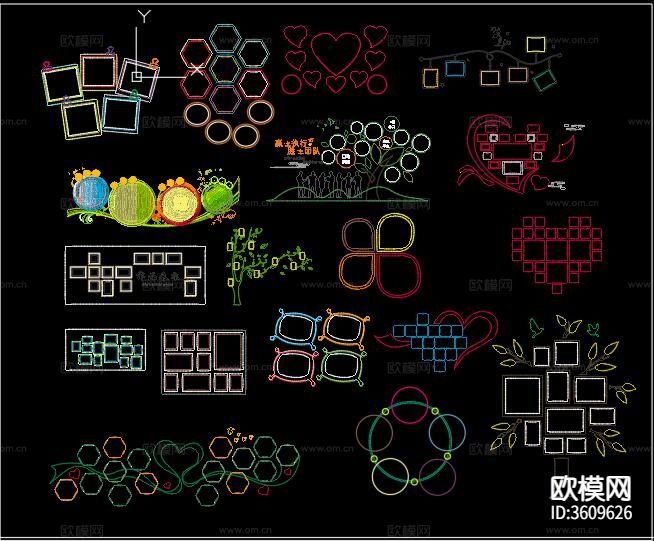 卡通图案CAD图库下载（渲染图1）