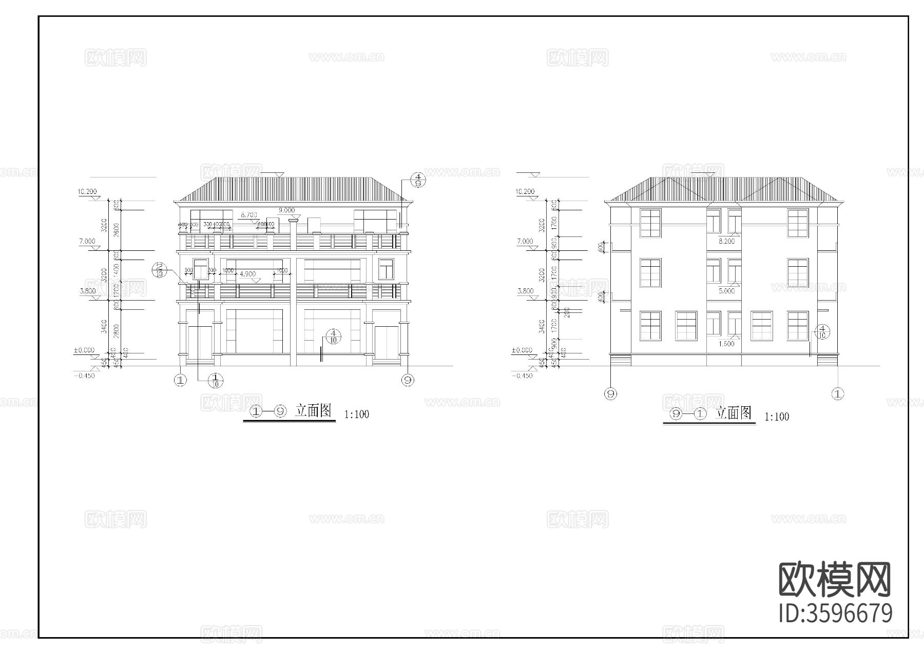农村自建房cad施工图下载（渲染图2）