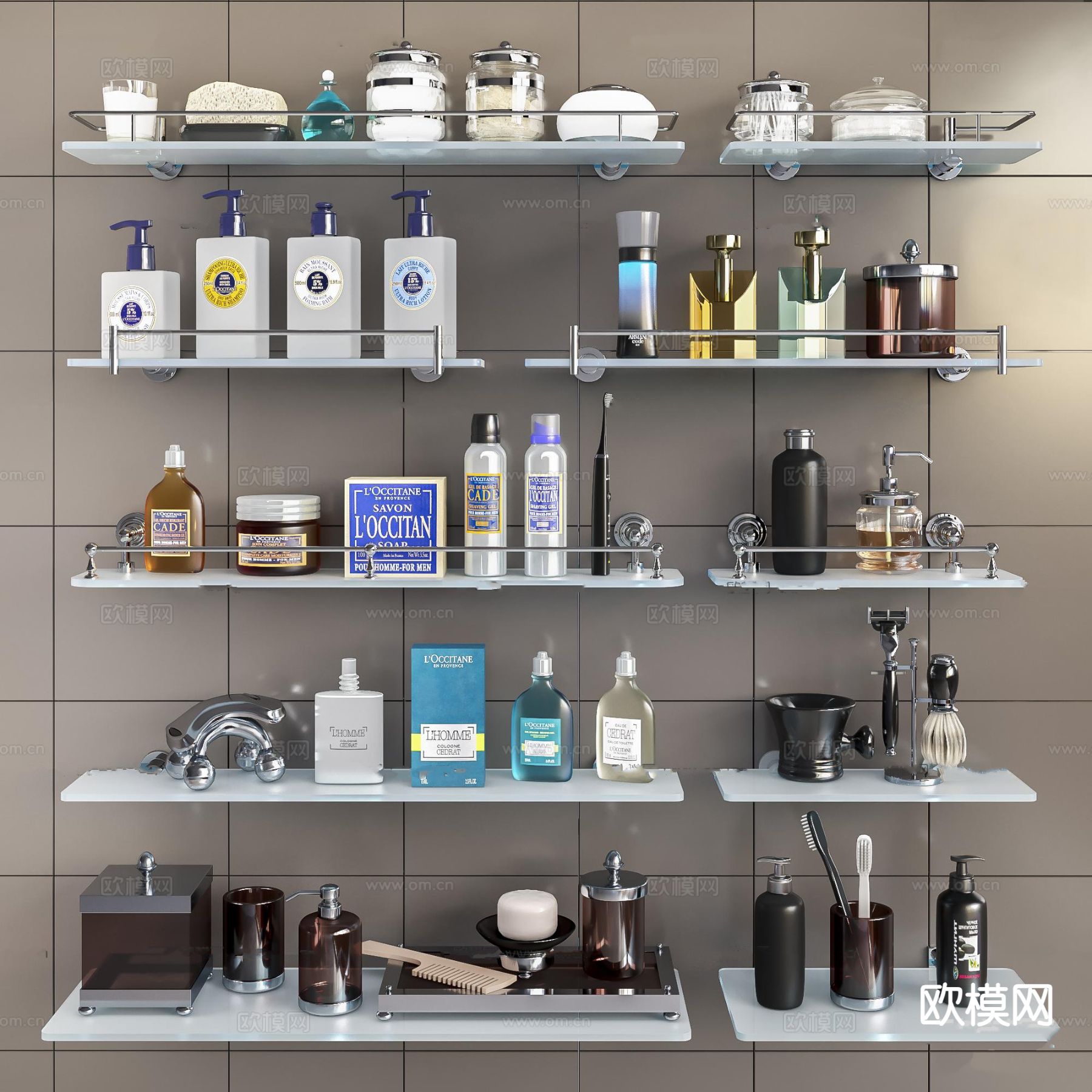 洗浴用品 洗发水 沐浴露 香皂su模型下载（渲染图2）