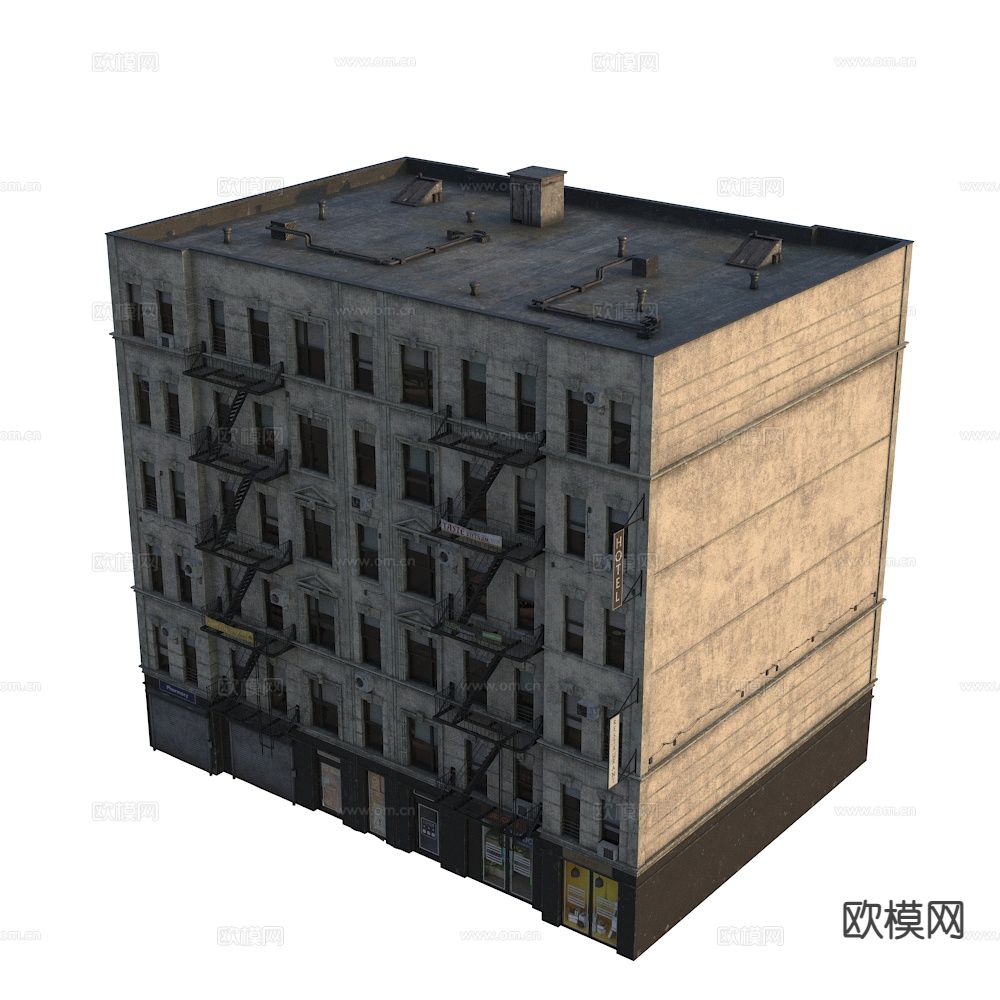 欧式住宅楼建筑外观3d模型