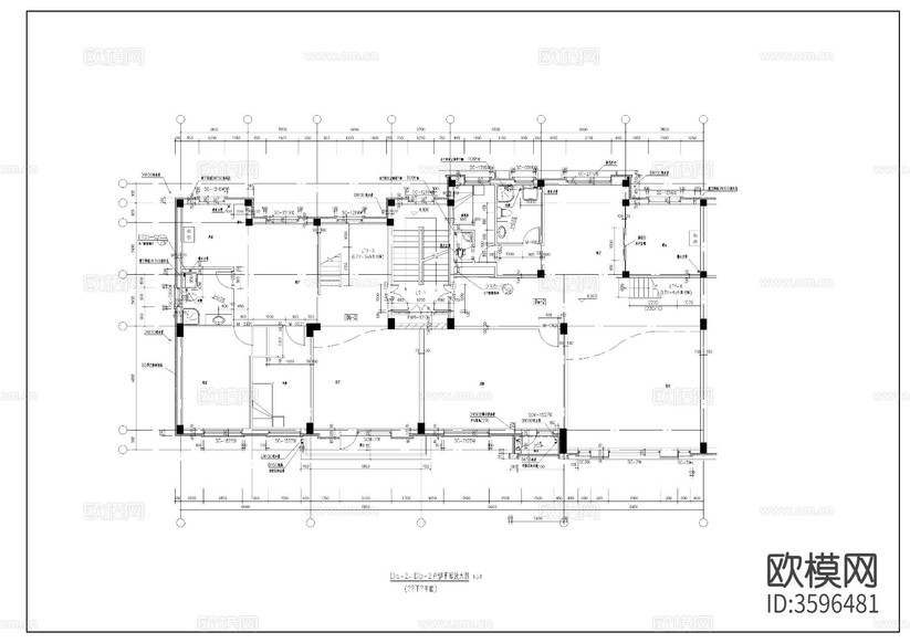 雙拼自建房cad施工圖下載(渲染圖7)