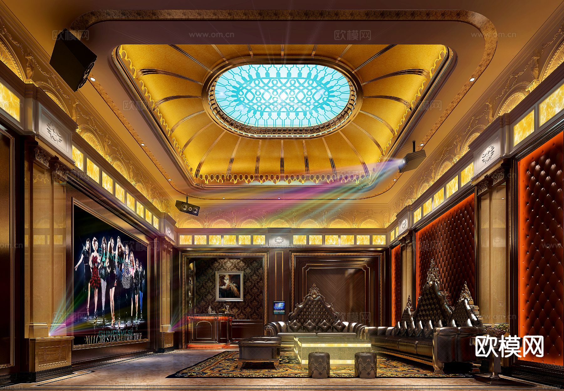 欧式KTV包房3d模型下载