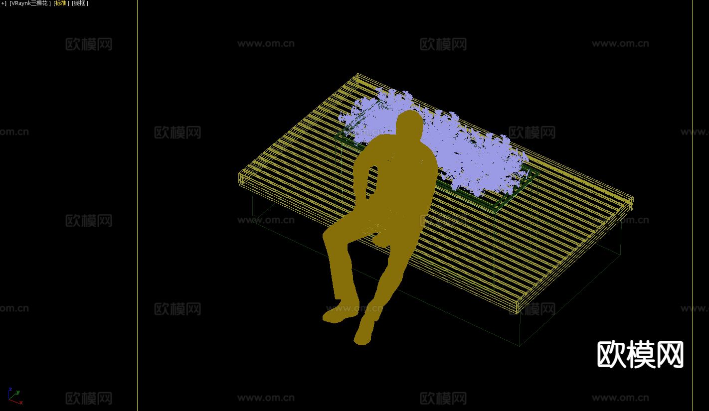 户外椅 花池 树池坐椅 景观小品3d模型