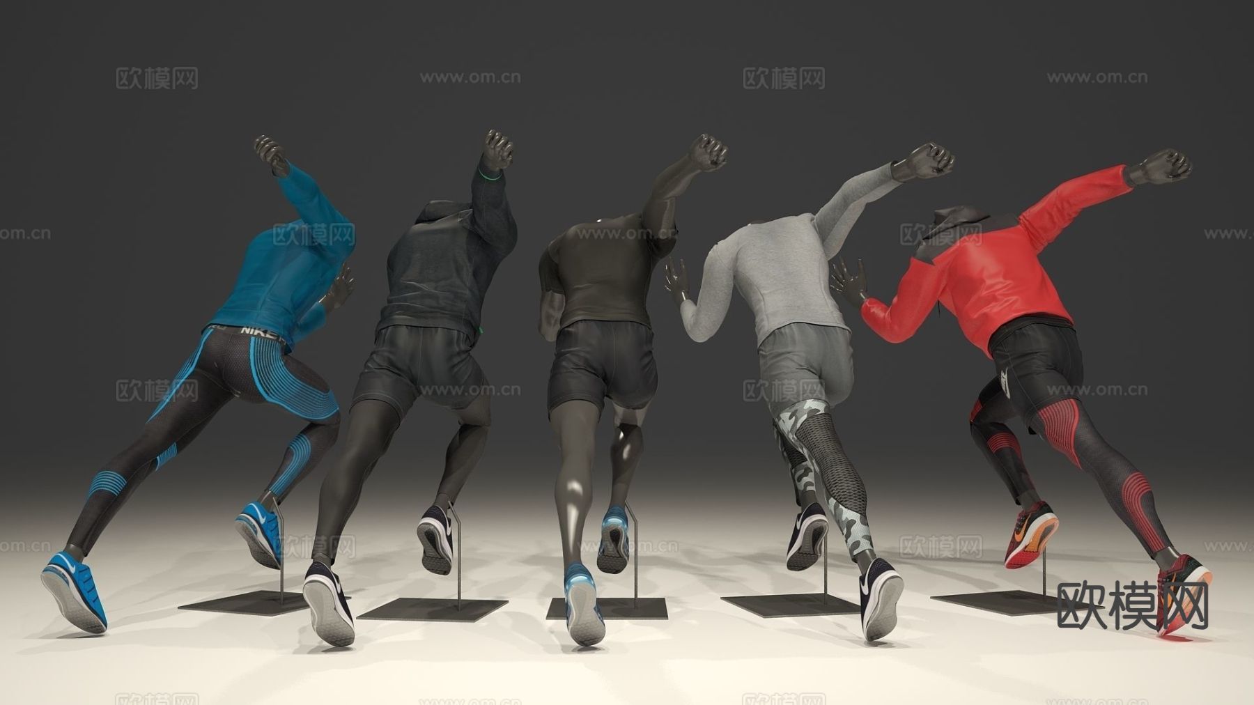 运动服 模特 nike 运动装 服装3d模型