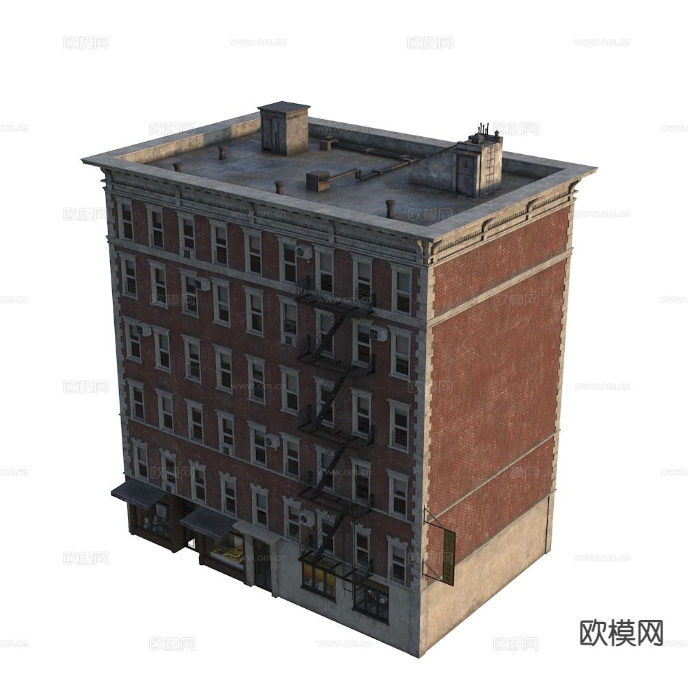 欧式住宅楼建筑外观3d模型