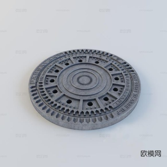 井盖 下水道盖 排污盖su模型下载(渲染图2)