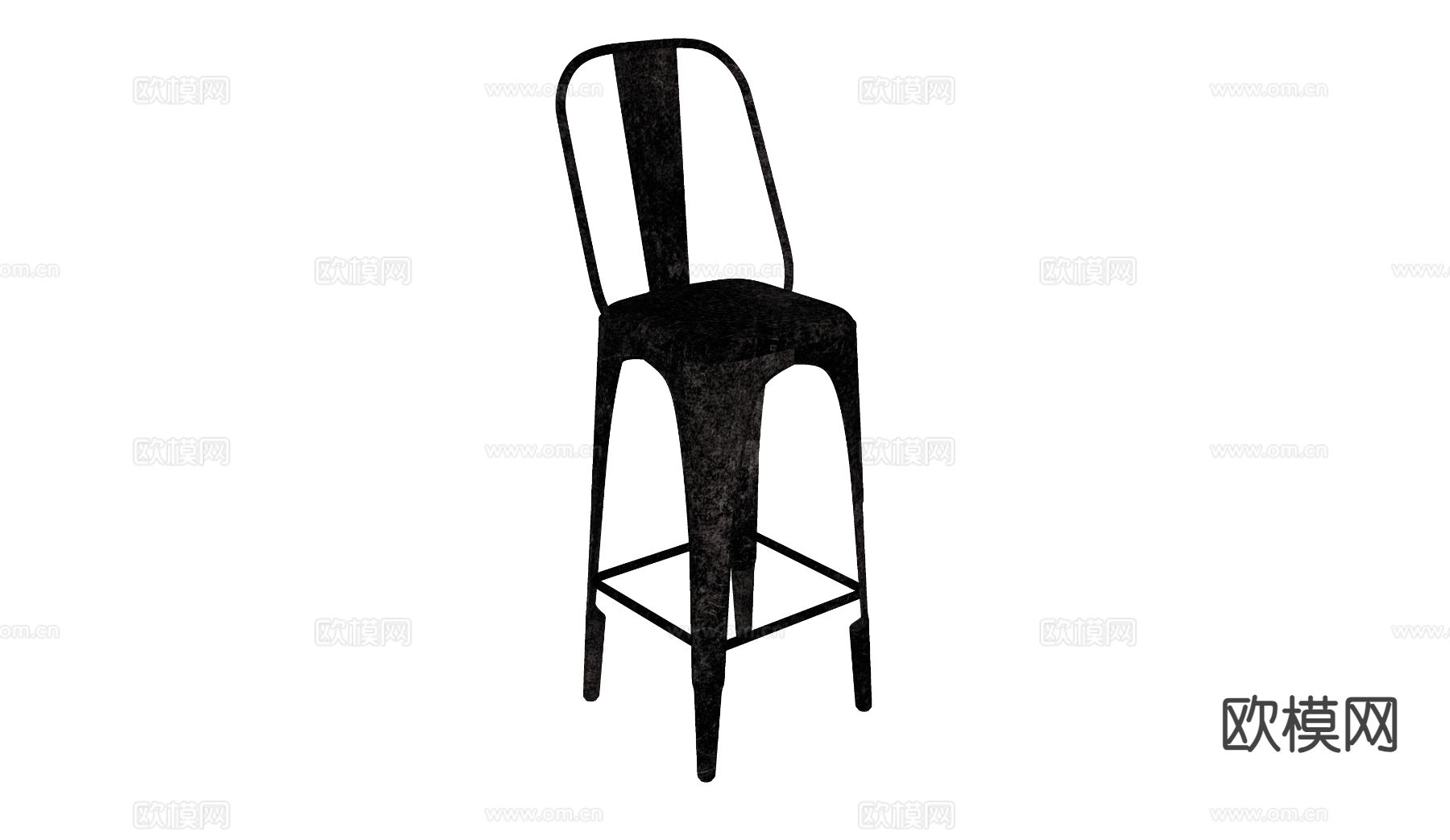工业风吧椅su模型下载（渲染图1）