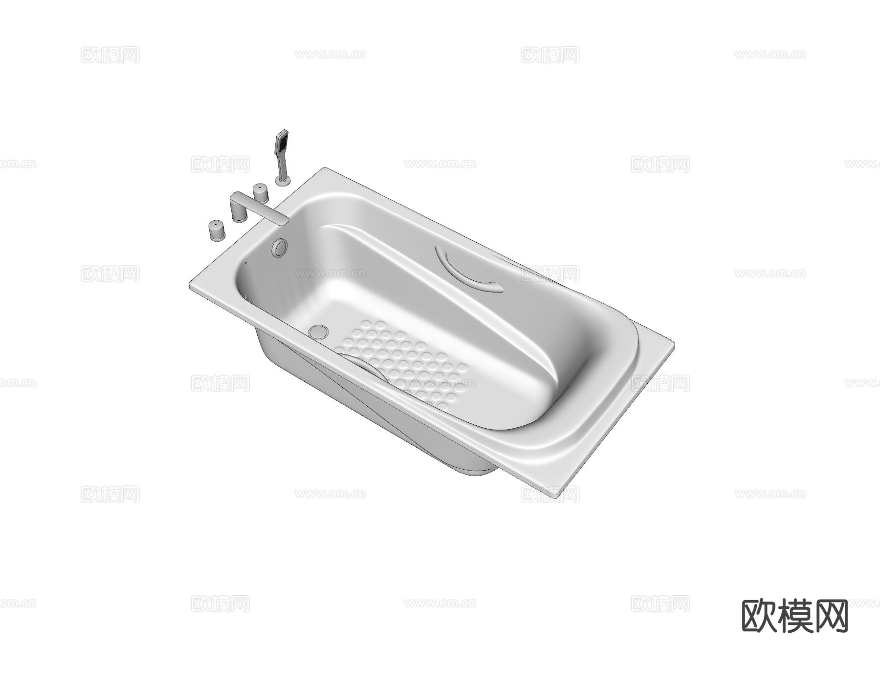 独立浴缸 陶瓷浴缸su模型下载（渲染图1）