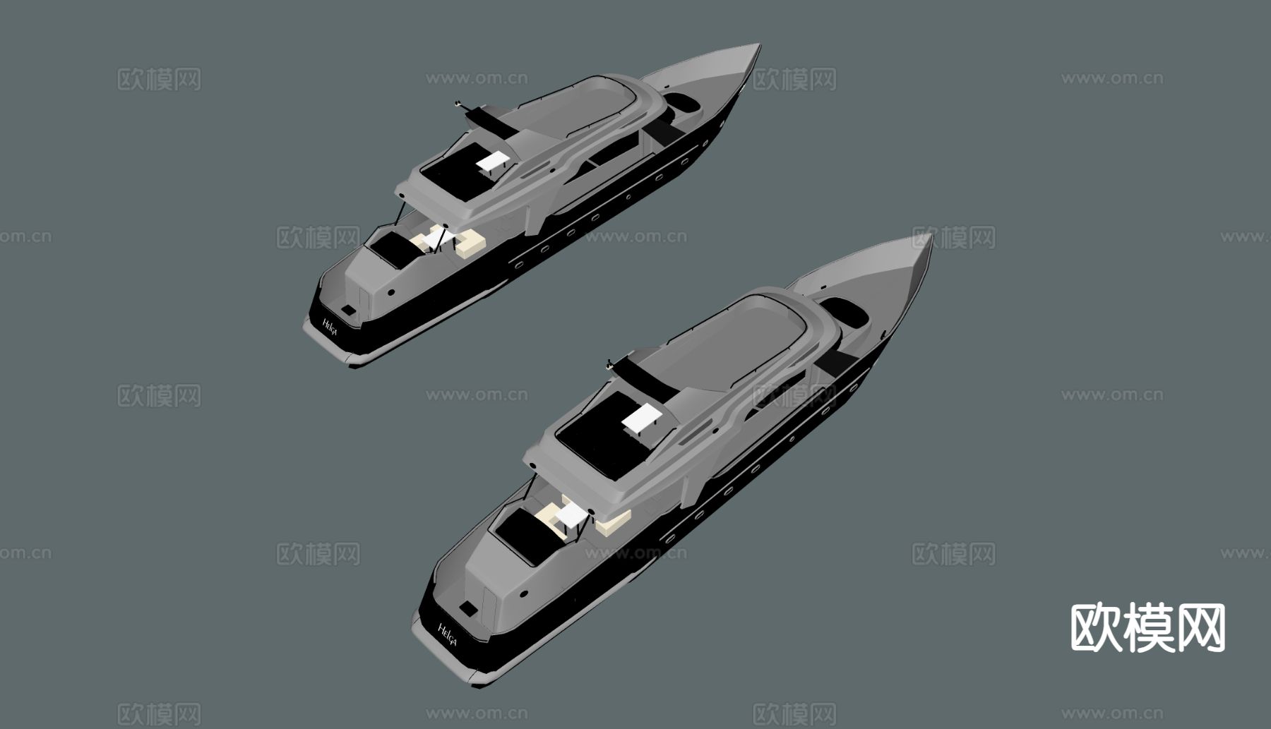 Leolux现代轮船 游艇su模型下载（渲染图1）