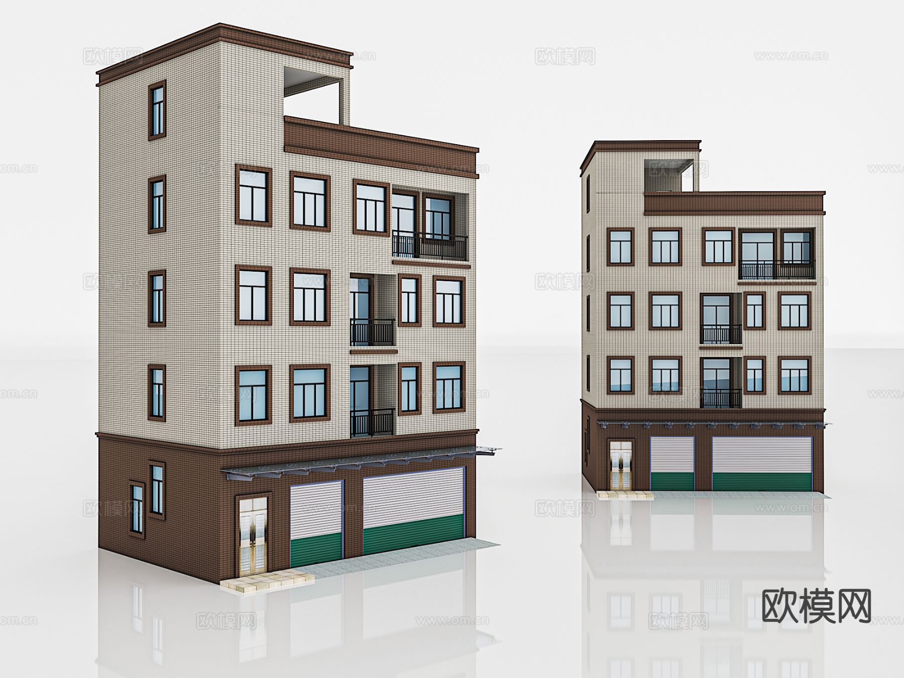 现代民房 高层建筑 住宅楼 乡村建筑3d模型