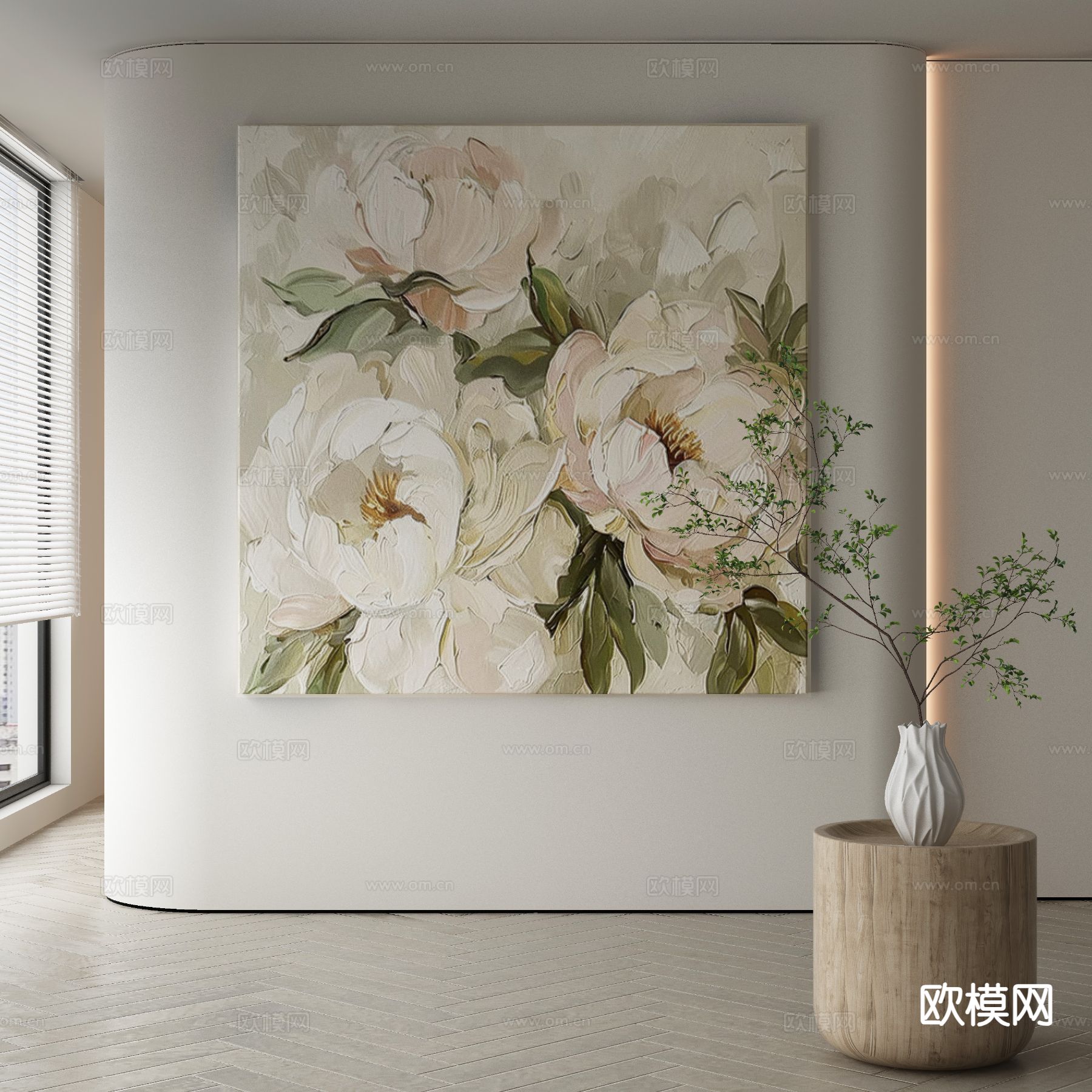 现代花卉画 挂画 装饰画3d模型