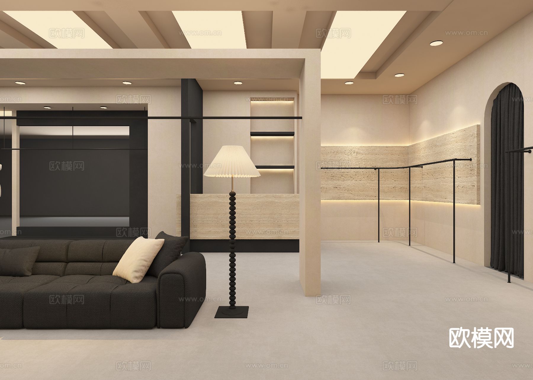 原木服装店3d模型下载（渲染图3）