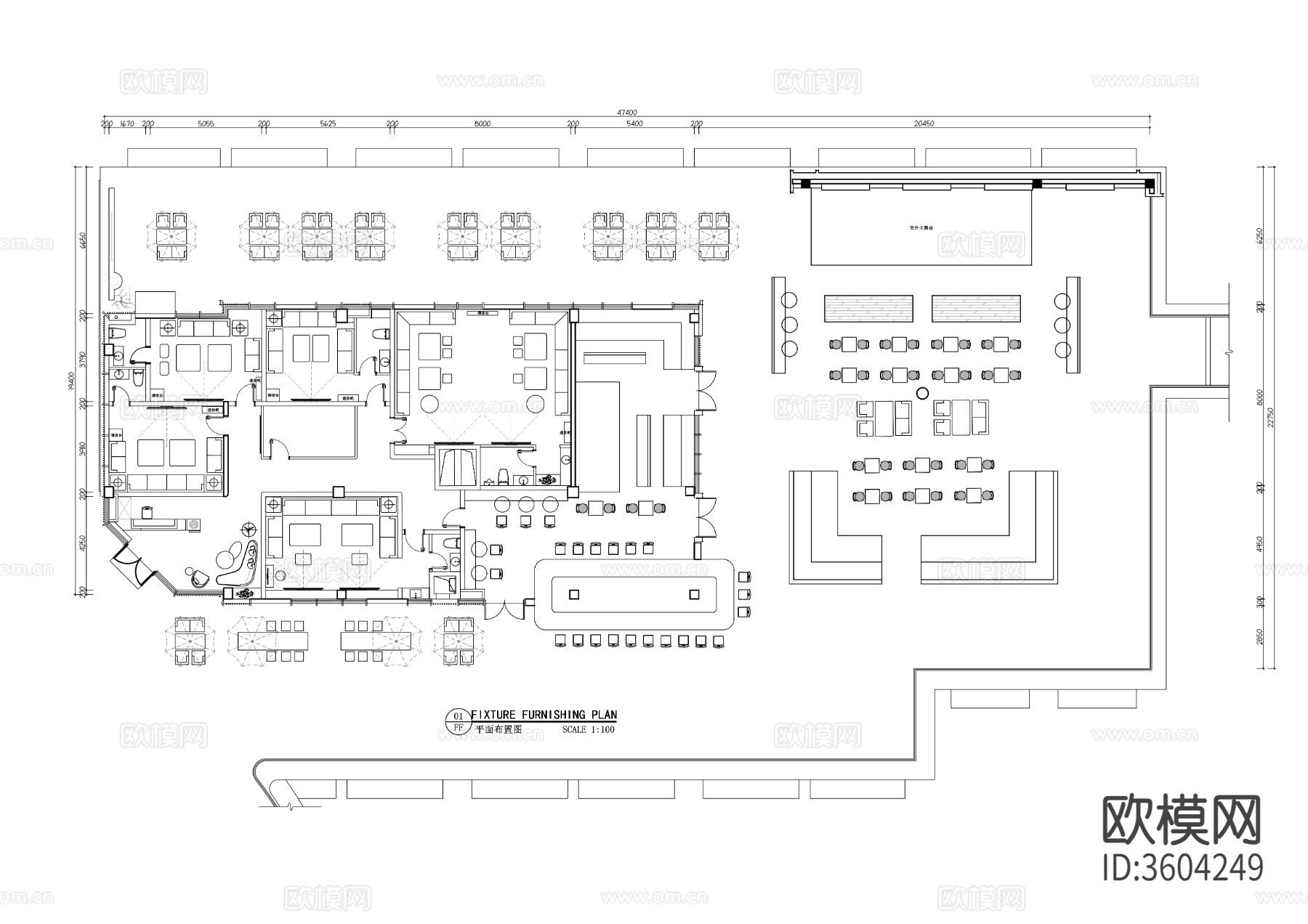 隐巷KTVcad平面图下载（渲染图2）