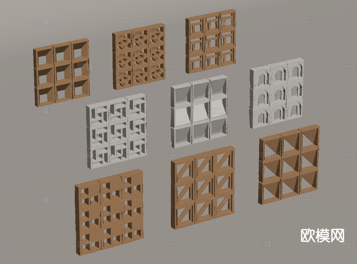 侘寂隔断 屏风隔断su模型下载（渲染图1）