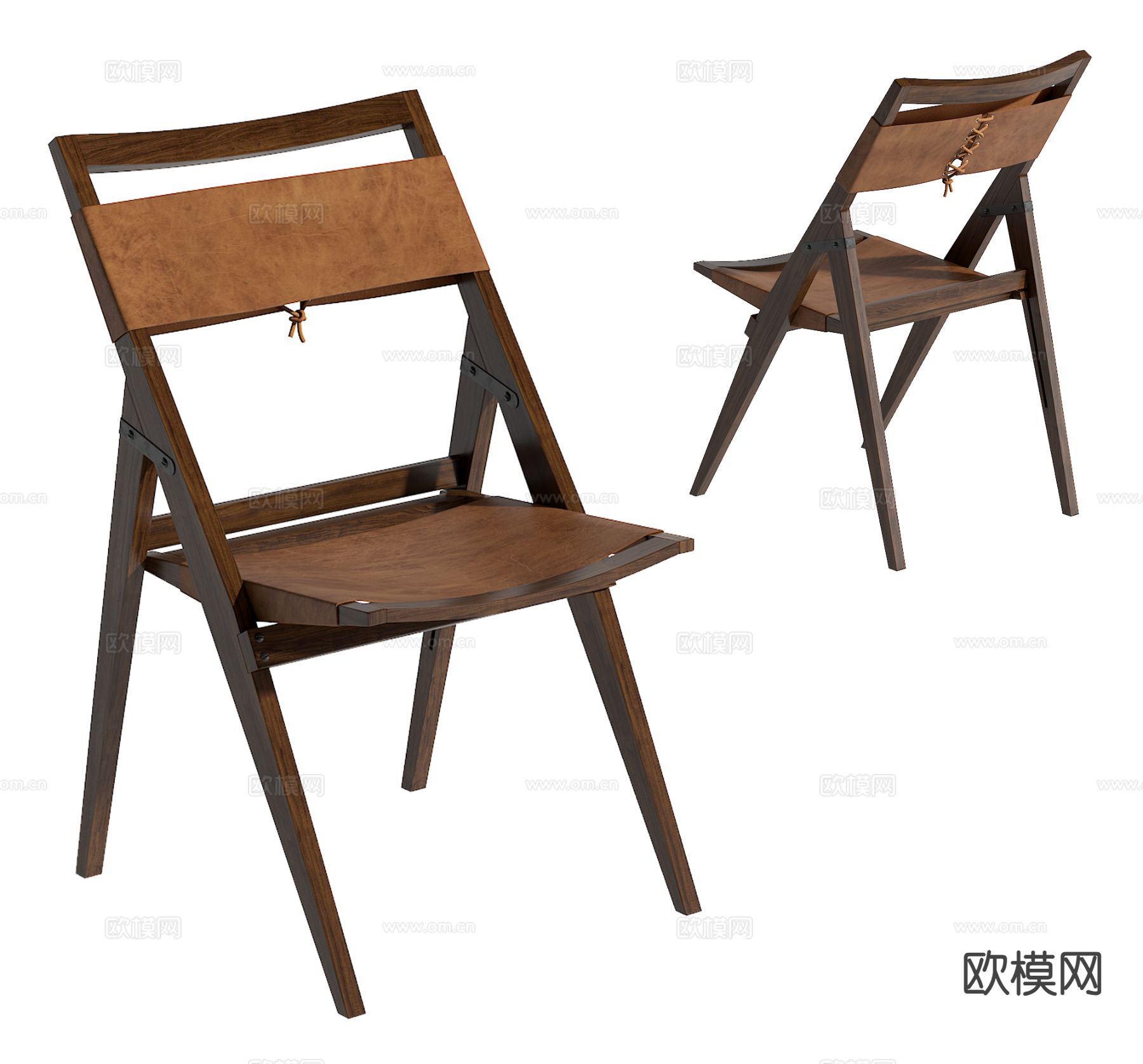 侘寂风餐椅su模型下载（渲染图2）