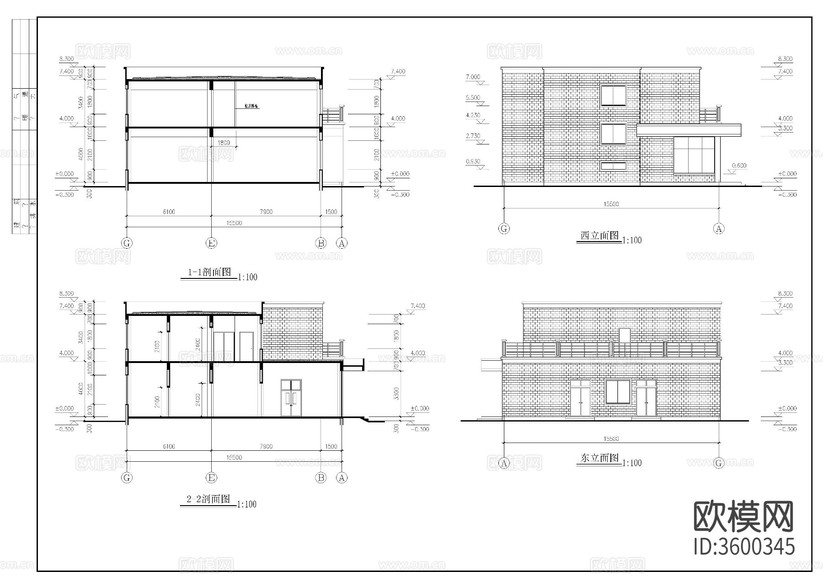 公司食堂建筑CAD施工圖下載(渲染圖5)