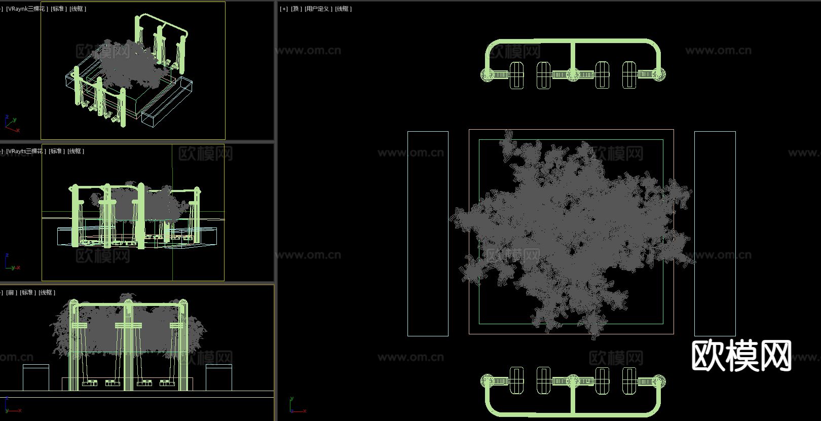 户外椅 花池 树池坐椅 景观小品3d模型