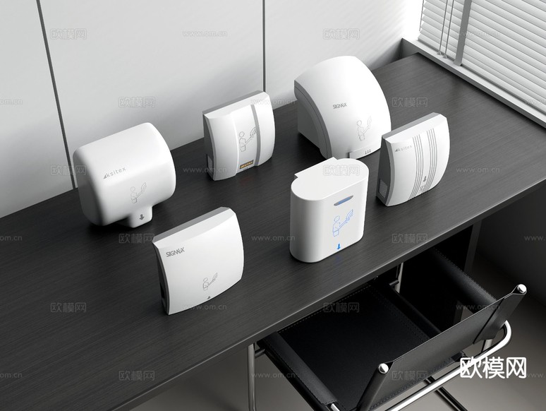 干手器 壁挂式干手器 烘手机3d模型下载