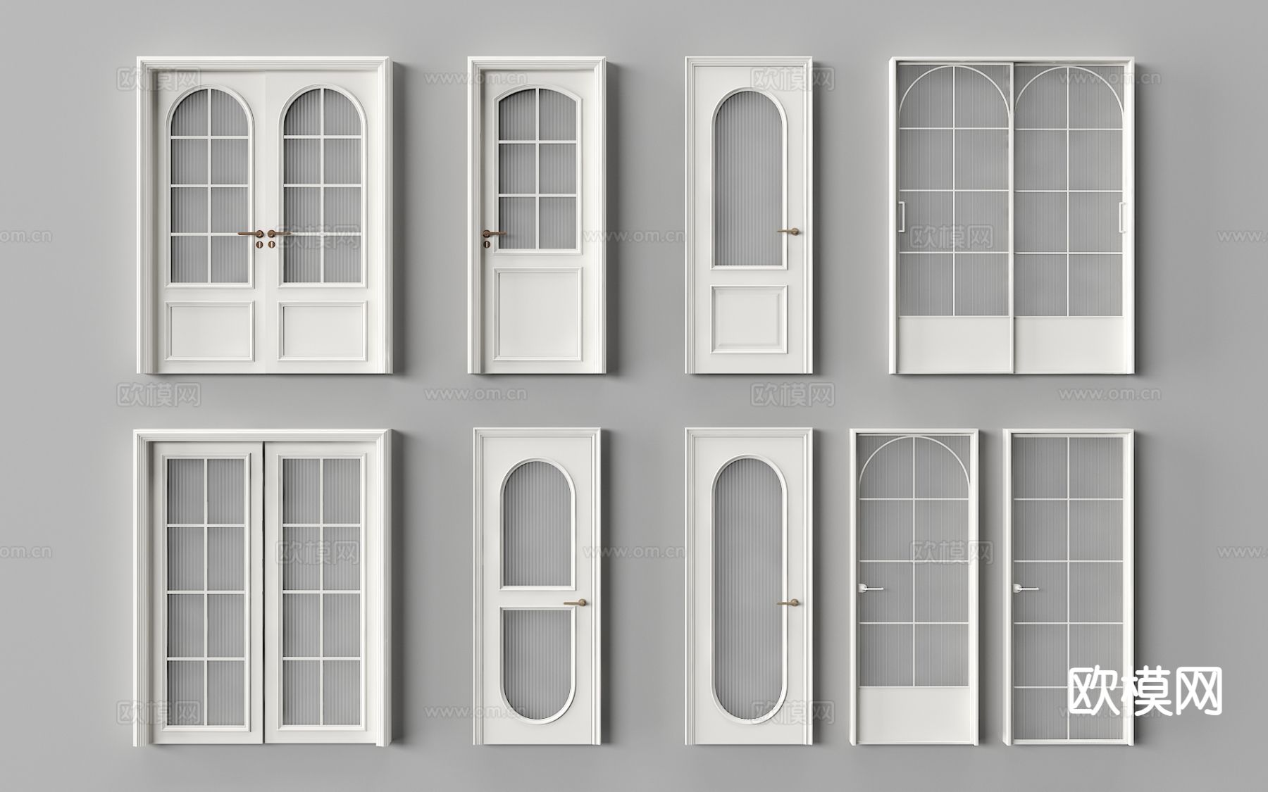 现代门 客房门 厨卫门3d模型