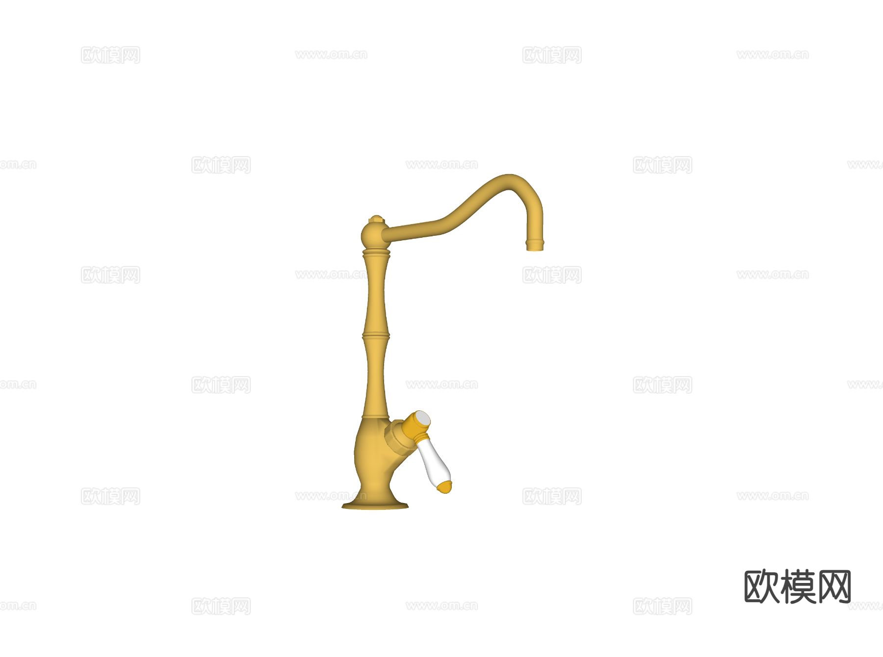 不锈钢水龙头su模型下载（渲染图1）
