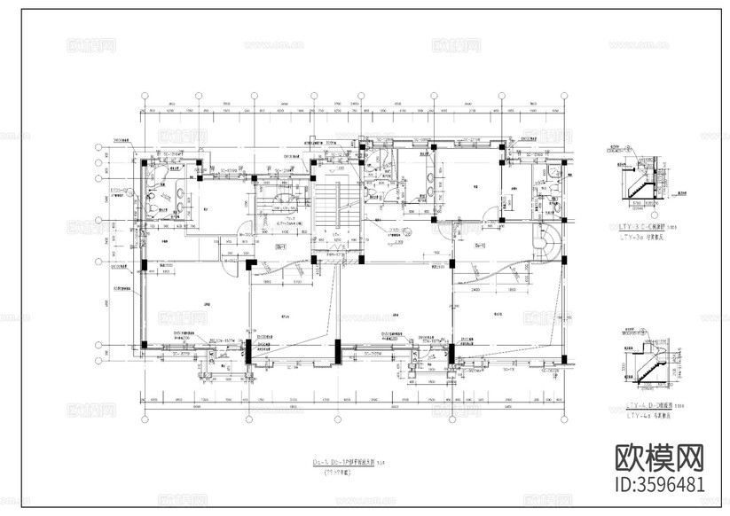 雙拼自建房cad施工圖下載(渲染圖6)