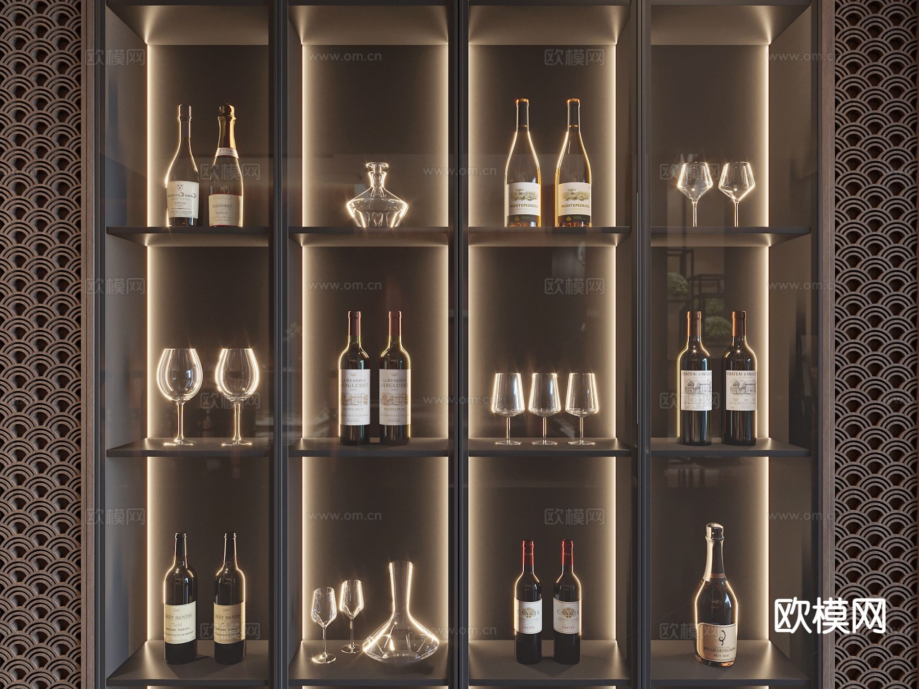 现代酒水 酒瓶su模型下载（渲染图2）