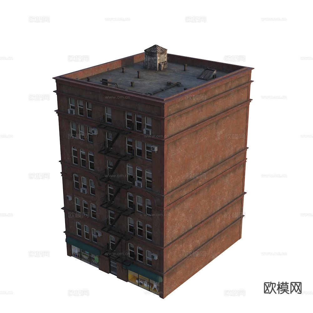 欧式住宅楼建筑外观3d模型