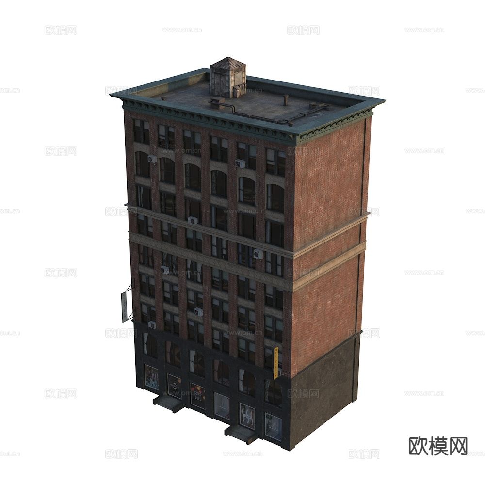 欧式办公楼建筑外观3d模型