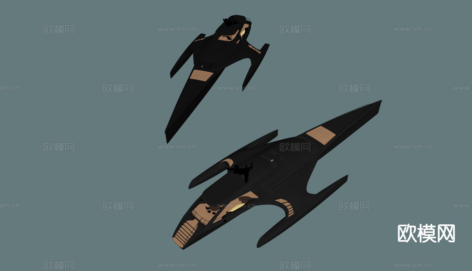 CASSINA现代游艇 轮船su模型下载（渲染图1）