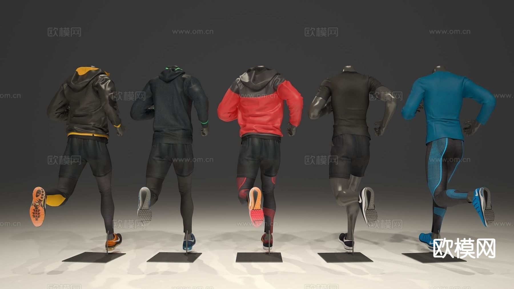 运动服 模特 nike 运动装 服装3d模型