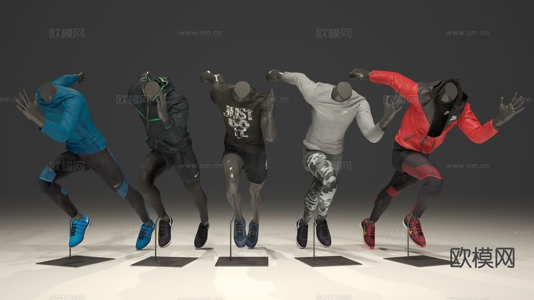 运动服 模特 nike 运动装 服装3d模型