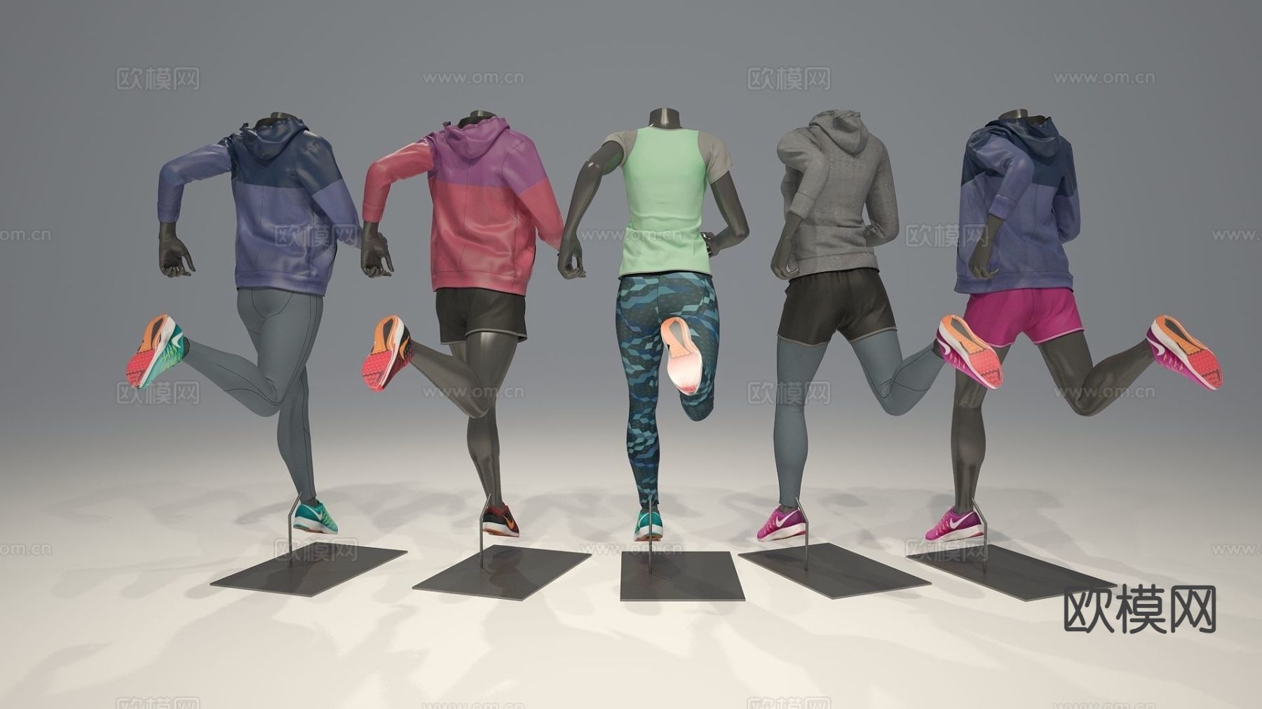 运动服 模特 nike 运动装 服装3d模型