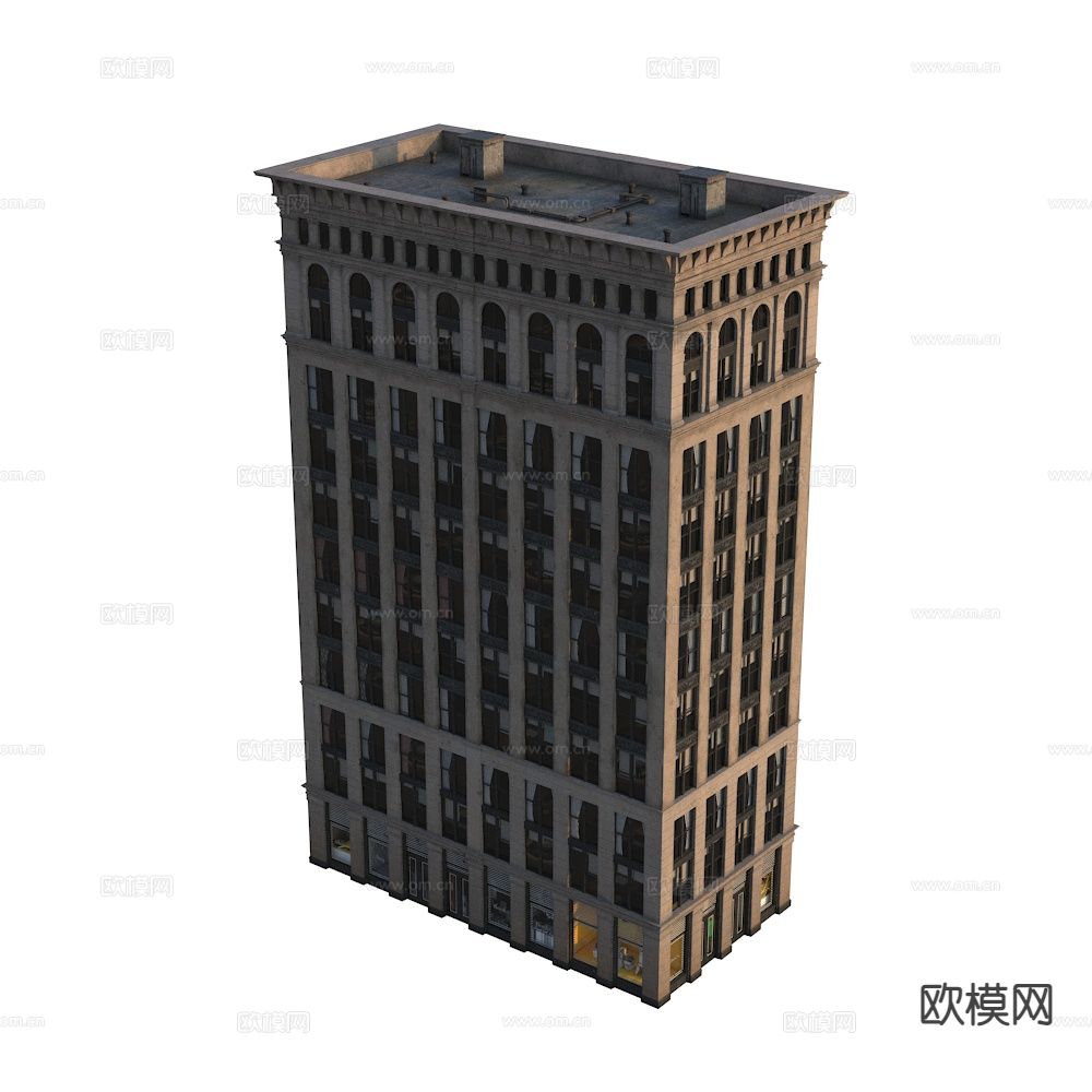 欧式住宅楼建筑外观3d模型