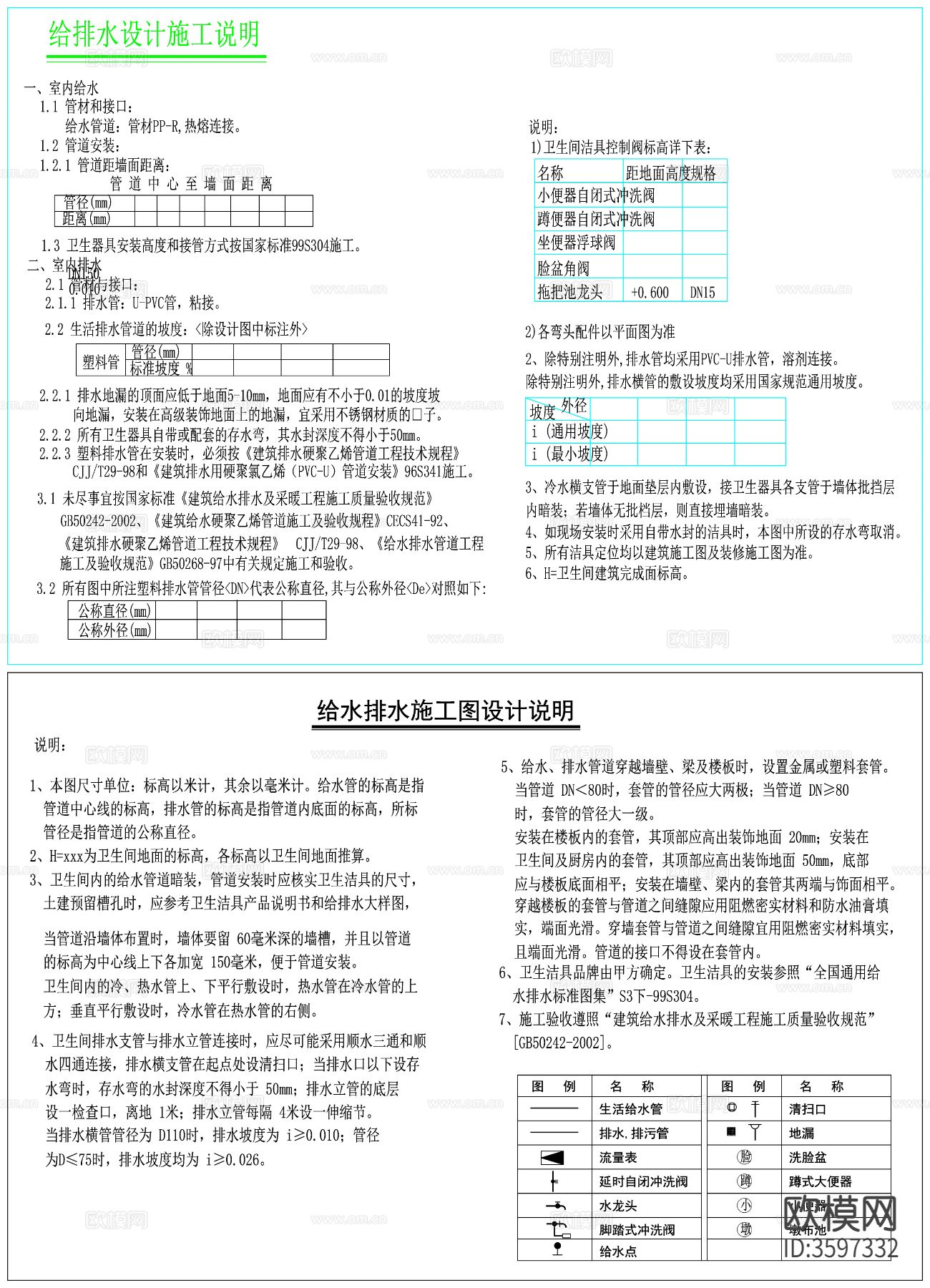 卫生间给排水 给排水系统图下载（渲染图5）
