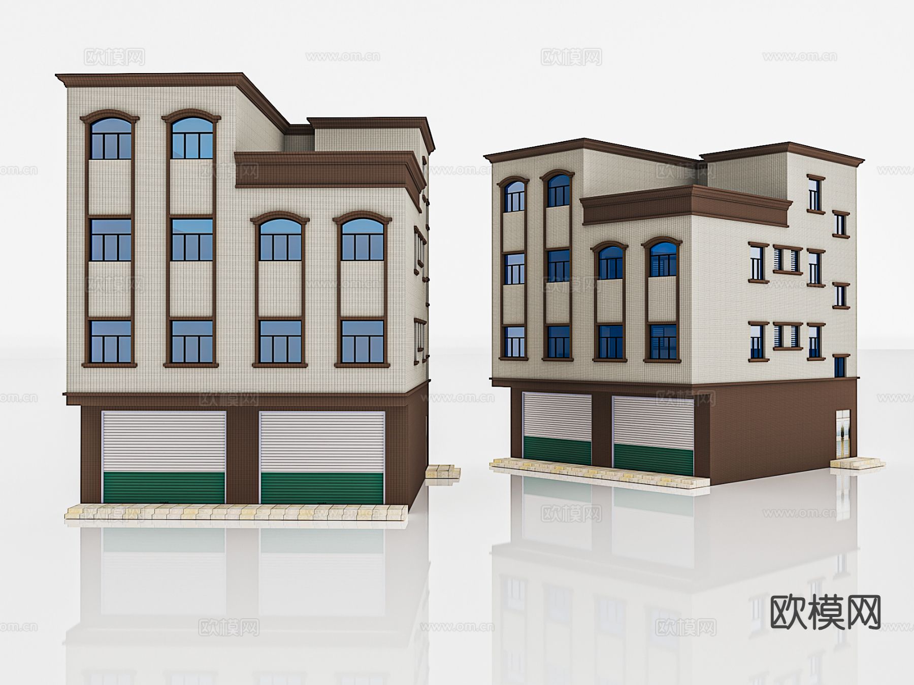 现代住宅楼构件 乡村建筑3d模型