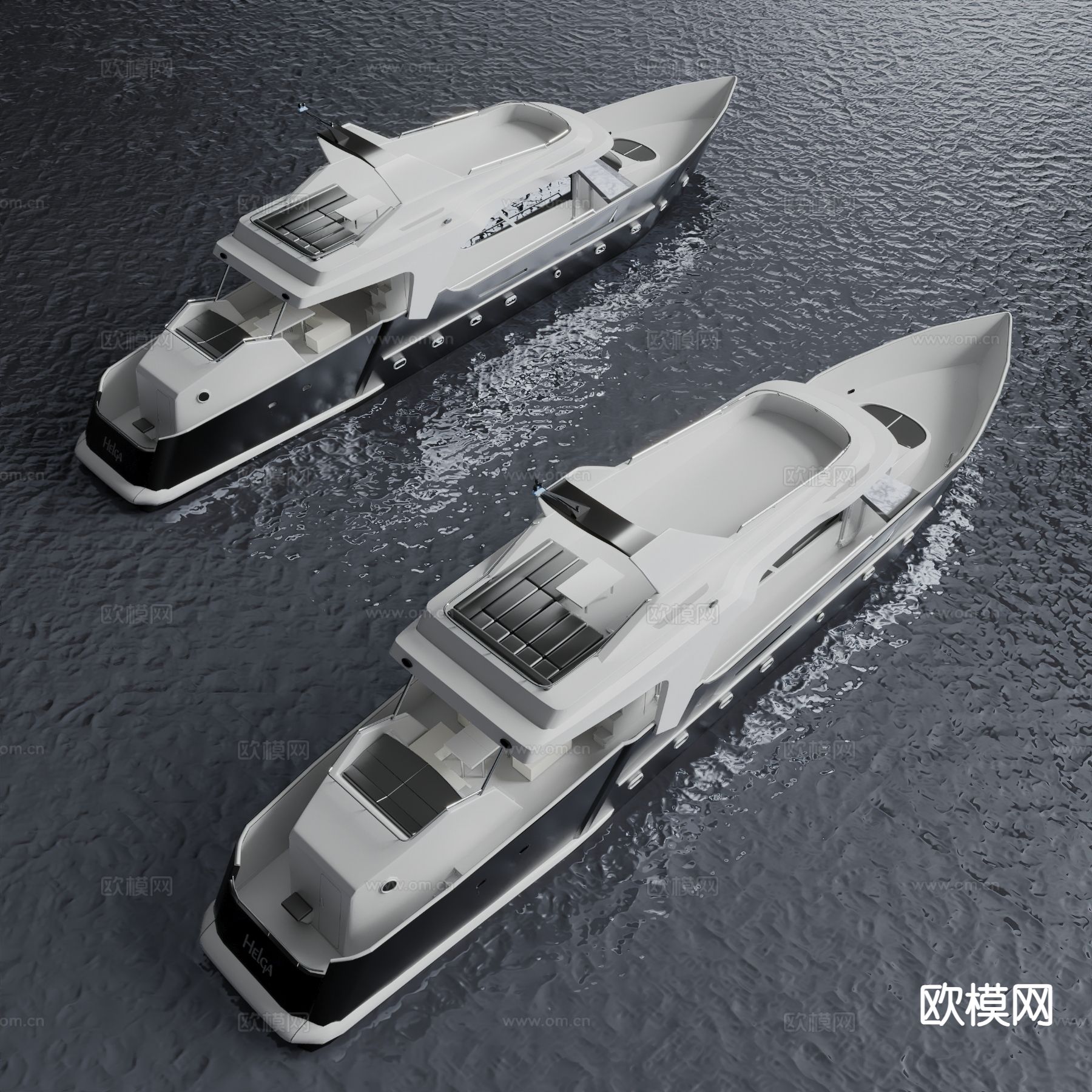 Leolux现代轮船 游艇su模型下载（渲染图2）