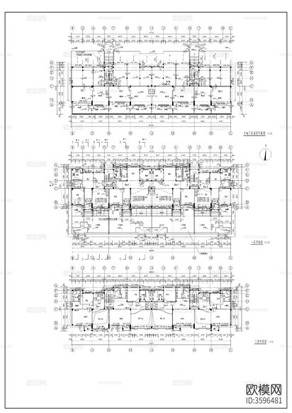 雙拼自建房cad施工圖下載(渲染圖1)