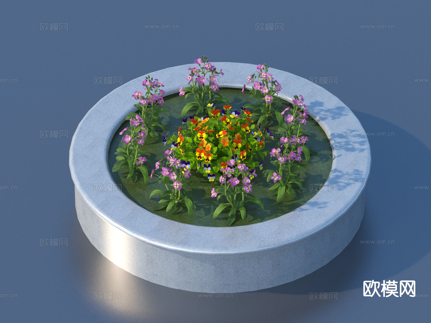 花池 花坛坐椅 景观小品3d模型