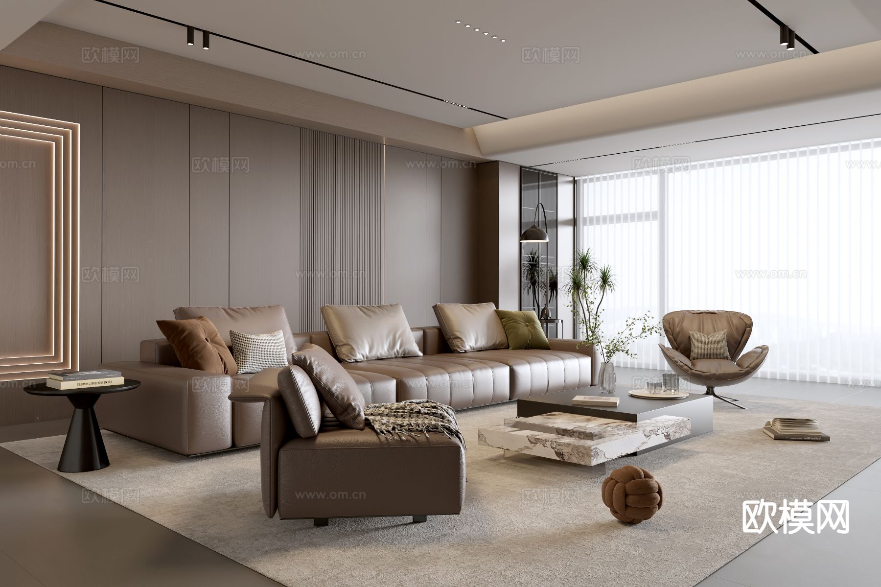 意式客厅3d模型下载