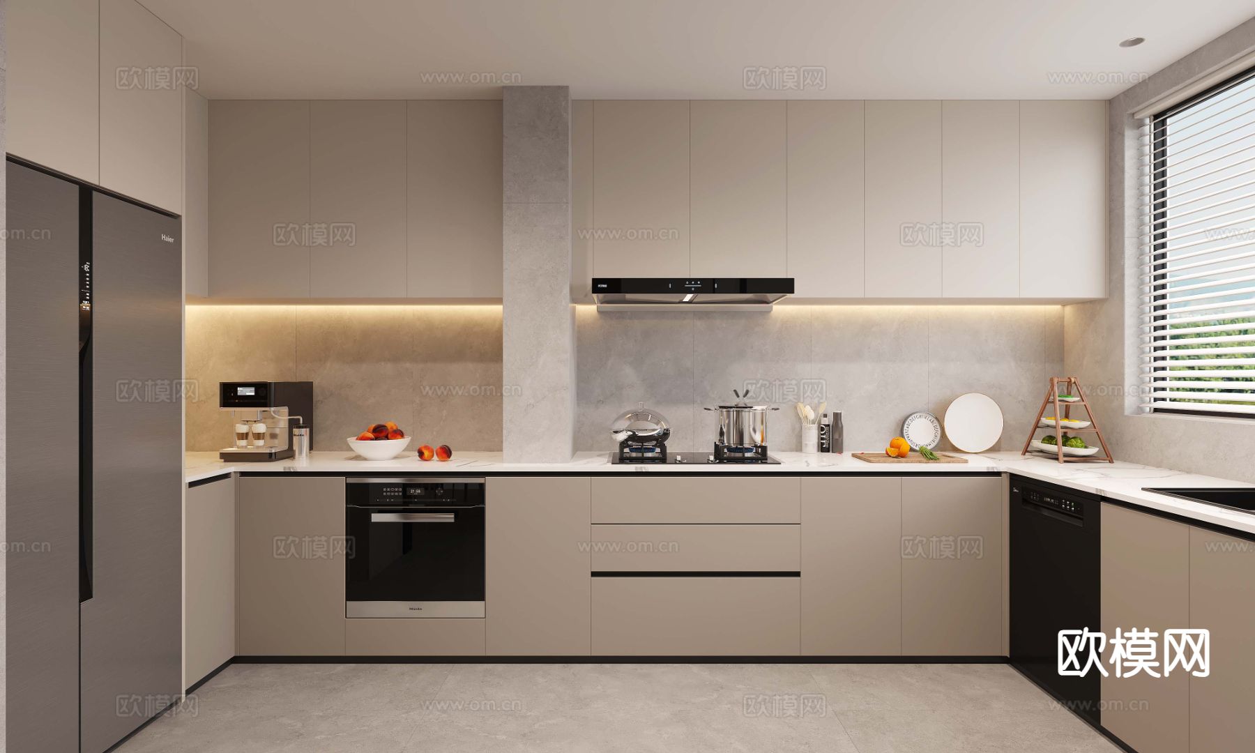 轻奢客餐厅3d模型下载（渲染图5）